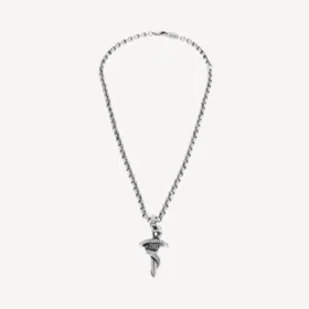 Goth snake necklace in antique silver Goth snake necklace in antique silver