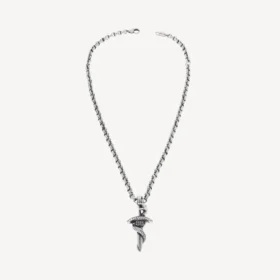 Goth snake necklace in antique silver Goth snake necklace in antique silver