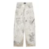 Graffiti Baggy Pants “Grey” 745223TBP475411