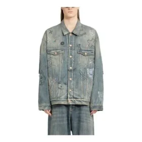 Graffiti Denim Jacket “Light Blue” 721708TOW664036