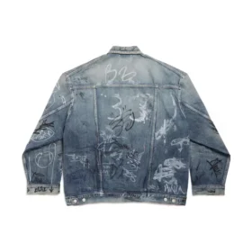 Graffiti Oversized Jacket “Light Blue” 745048TNW014012