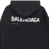 Hand-Drawn Balenciaga Hoodie Medium Fit “Black” 600583TOVO61070