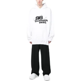Hand-Drawn BB Icon Hoodie Large Fit “White” 620973TNVQ19040