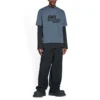 Hand-Drawn BB Icon T-Shirt Medium Fit “Blue Black” 612966TNVN44183