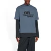 Hand-Drawn BB Icon T-Shirt Medium Fit “Blue Black” 612966TNVN44183
