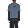Hand-Drawn BB Icon T-Shirt Medium Fit “Blue Black” 612966TNVN44183