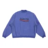 Hand-Drawn Political Campaign Oversized Sweatshirt “Blue” 720428TNVE84119
