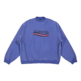 Hand-Drawn Political Campaign Oversized Sweatshirt “Blue” 720428TNVE84119 Hand-Drawn Political Campaign Oversized Sweatshirt “Blue” 720428TNVE84119