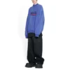 Hand-Drawn Political Campaign Oversized Sweatshirt “Blue” 720428TNVE84119
