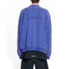 Hand-Drawn Political Campaign Oversized Sweatshirt “Blue” 720428TNVE84119
