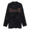 Heavy Metal Long Sleeve T-Shirt Oversized Fit “Black Faded” 739783TOVE11055
