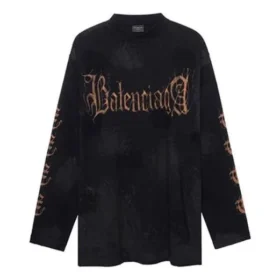 Heavy Metal Long Sleeve T-Shirt Oversized Fit “Black Faded” 739783TOVE11055