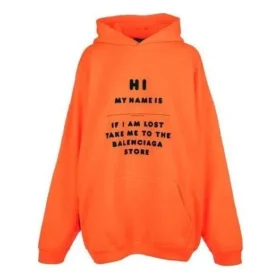 Hi My Name Is Hoodie “Fluorescent Orange Black” 651799TKVK57513