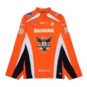 Hockey Panelled Long Sleeve Jersey T-shirt “Orange” 657105TKV247074
