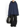 Hooded Check Overshirt “Blue Navy” 720109TNM354202