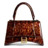 Hourglass Small Handbag Tortoise Shell Print “Brown” 5935462AAZK2126