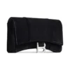 Hourglass Velvet Jersey Wallet On Chain “Black” 6560502AAPT1000