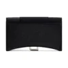 Hourglass Velvet Jersey Wallet On Chain “Black” 6560502AAPT1000