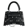 Hourglass X Le Cagole Medium Handbag “Black” 7815852AAY11000