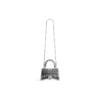 Hourglass Xs Handbag With Chain Embroidery “Silver” 7204712AARN8110