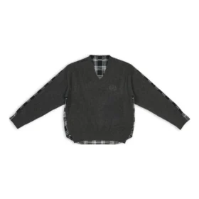 Hybrid V-Neck Shirt “Anthracite Black White” 704271T41301163