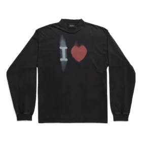 I Love Long Sleeve T-shirt Medium Fit “Black” 744449TOVH39034