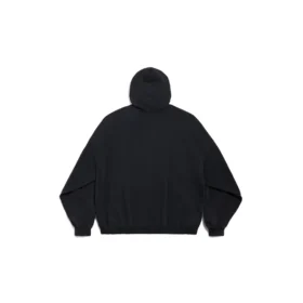 I Love Paris Balenciaga Hoodie Large Fit “Black Faded” 803265TRVM61041