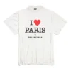 I Love Paris & Balenciaga T-shirt Oversized “White” 787349TRVU99012