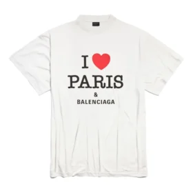 I Love Paris & Balenciaga T-shirt Oversized “White” 787349TRVU99012