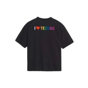 I Love Techno Embroidered Black 556089TDV201000