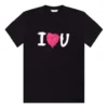 I Love U Printing Short Sleeve Black 612965TJVL51070
