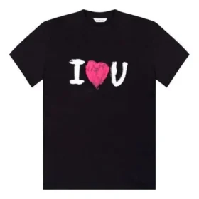 I Love U Printing Short Sleeve Black 612965TJVL51070