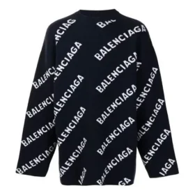 Intarsia Knit Logo Jumper “Black” 623283T15674177
