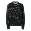 Jacquard Logo Crewneck Sweater “Black” 555381T15241070
