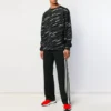 Jacquard Logo Crewneck Sweater “Black” 555381T15241070