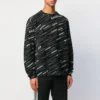 Jacquard Logo Crewneck Sweater “Black” 555381T15241070