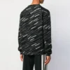 Jacquard Logo Crewneck Sweater “Black” 555381T15241070
