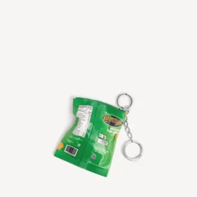 Keychain chips charm in green