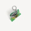 Keychain chips charm in green