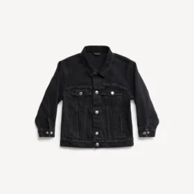 Kids – balenciaga oversized jacket in black faded