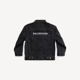 Kids – balenciaga oversized jacket in black faded