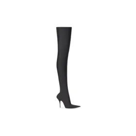 Knife 110mm Over The Knee Boots “Black Matte Spandex” 719816W2ES01000