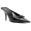 Knife BB Leather Mules “Black” 694722WBBI21000