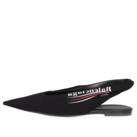Knife Slingback Logo Print Casual Flats “Black” 500619W06001091 Knife Slingback Logo Print Casual Flats “Black” 500619W06001091
