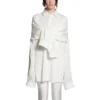 Knotted Sleeves Shirt Oversized “White” 768553TPO359000