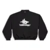 Layered Sports Round Sweatshirt “Black White” 767860TPVF31070