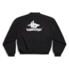 Layered Sports Round Sweatshirt “Black White” 767860TPVF31070