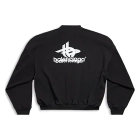 Layered Sports Round Sweatshirt “Black White” 767860TPVF31070