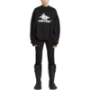 Layered Sports Round Sweatshirt “Black White” 767860TPVF31070