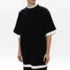 Layered T-shirt Oversized “Black White” 644693TIVG61070